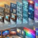 Evolution of digital displays from CRT to 8K.