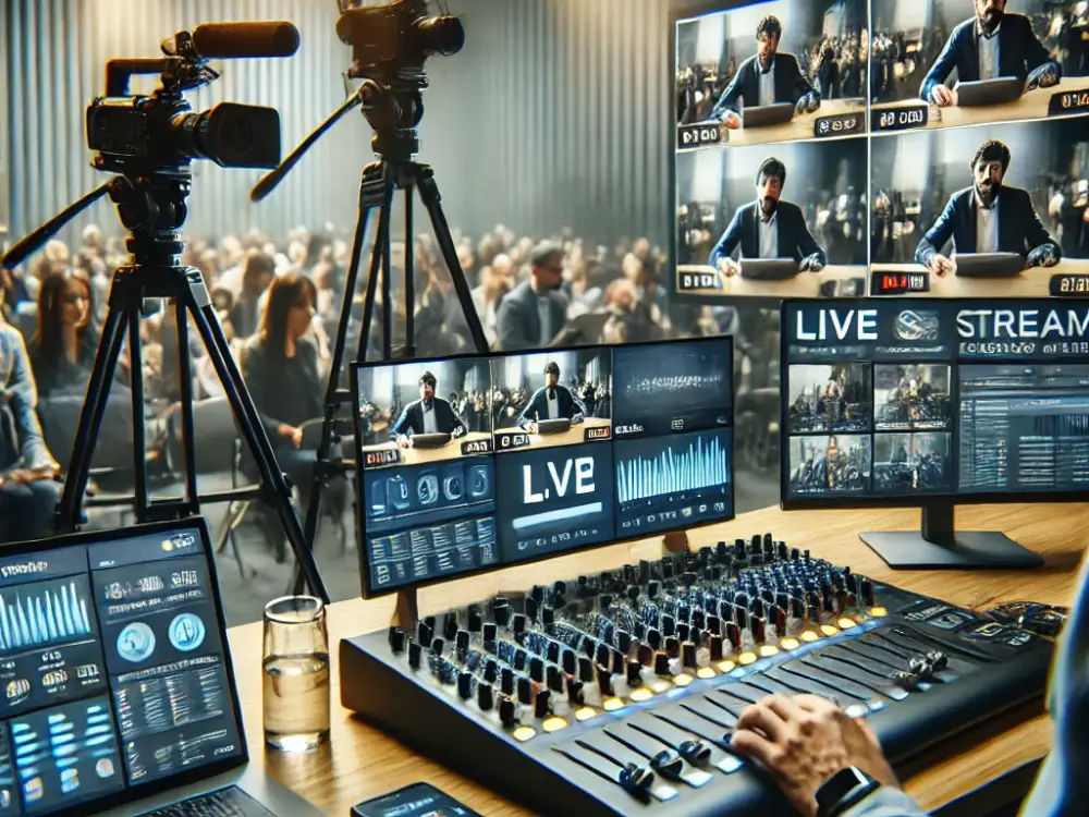 Professional live streaming setup for seamless virtual events.