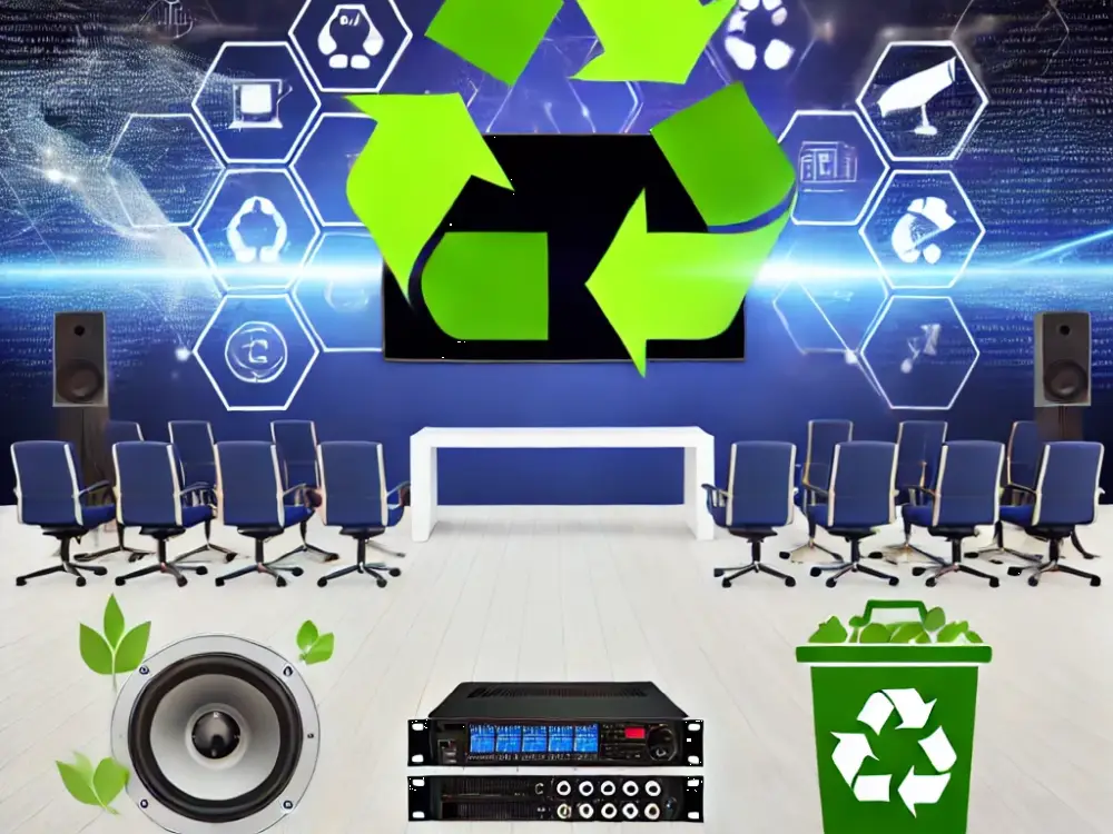 Sustainability in the AV industry with energy-efficient AV equipment.